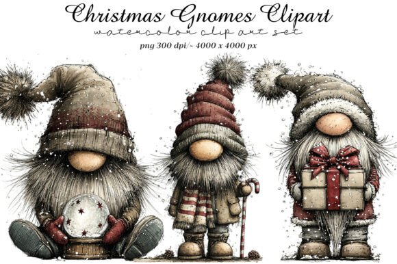 Christmas Gnomes Clipart: Creative Design Made Easy