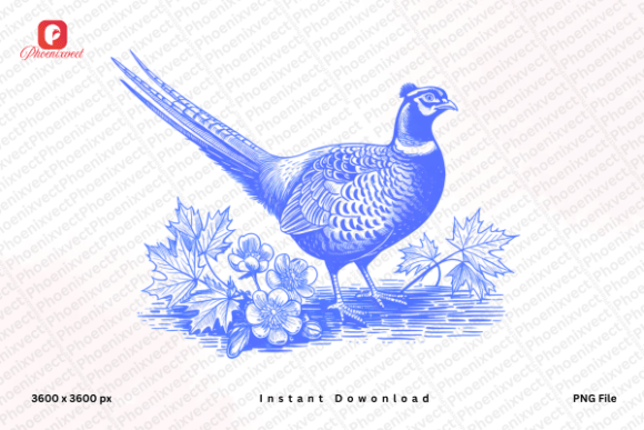 Embracing Vintage Charm: The Beauty of Hand Drawn Pheasant Bird PNG Art