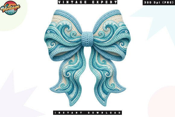 Enhancing Design Projects with the Summer Sea Wave Ribbon Bow PNG