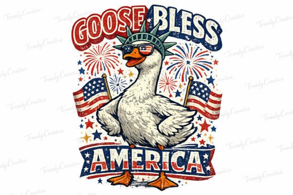Goose Bless America USA PNG: A Unique Twist on Patriotic Design