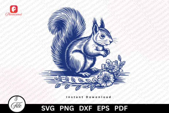 Hand Drawn Woodland Floral Squirrel SVG: A Timeless Design for Modern Creative Entrepreneurs