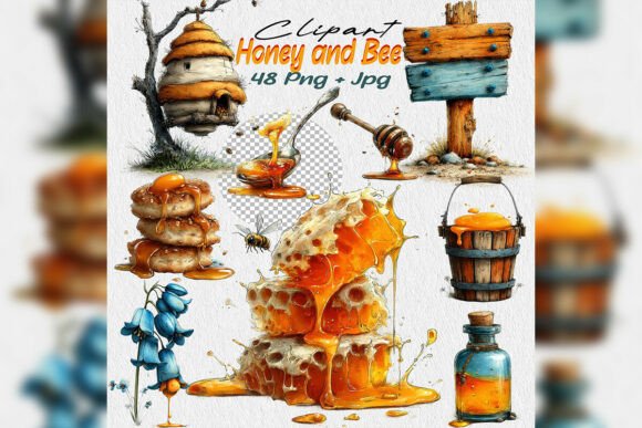 Honey Bee Bear PNG Clipart for Easter & Spring Designs