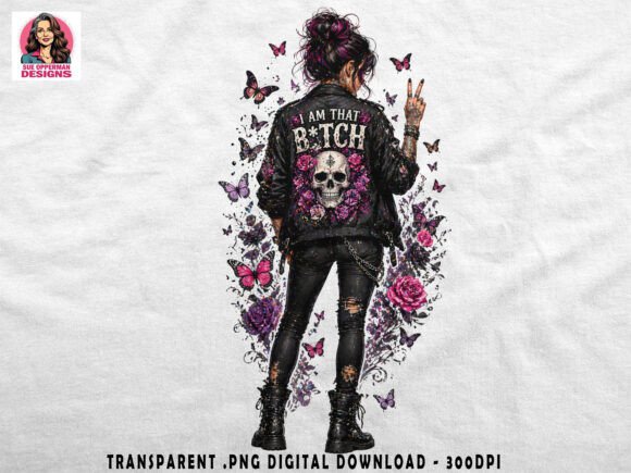 I Am That B tch Gothic PNG: A Bold Statement for Dark Glam and Alternative Fashion