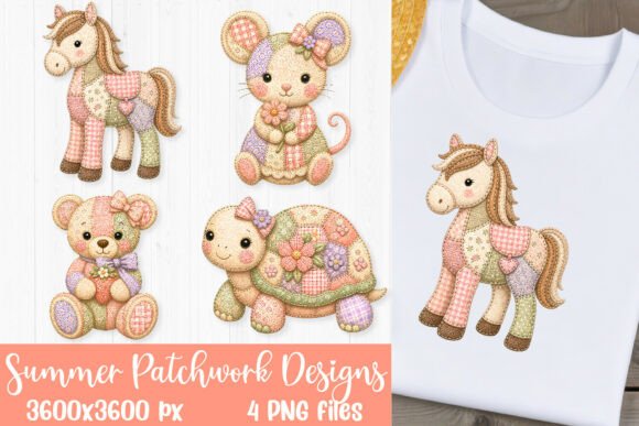 Patchwork Animal Designs for Creative Summer Projects