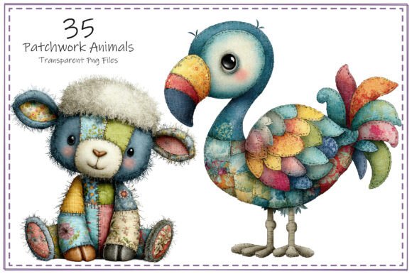 Patchwork Animals Clipart Bundle: A Practical Resource for Creative and Commercial Projects