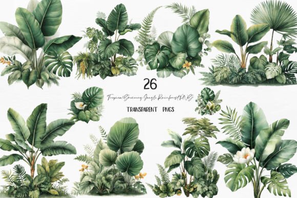 Tropical Greenery Jungle Rainforest PNG: A Versatile Design Resource for Modern Creatives